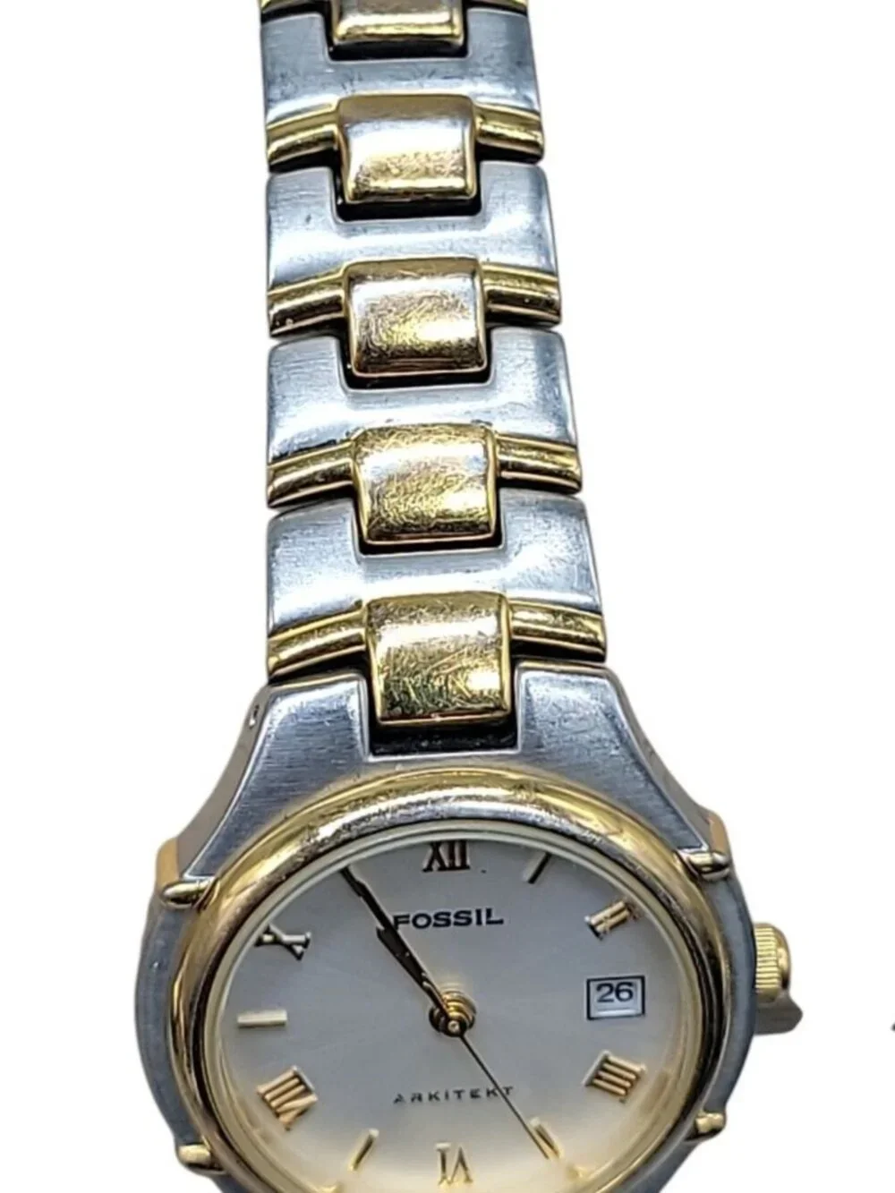 Fossil Arkitekt Ladies Watch 27mm FS2699 Date Quartz Two Tone 6